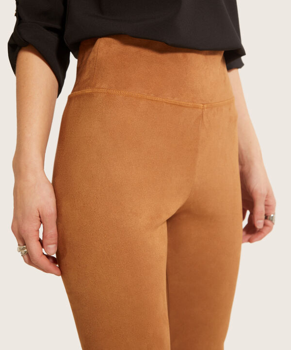 Leggings En Suede Tiro Alto image number null