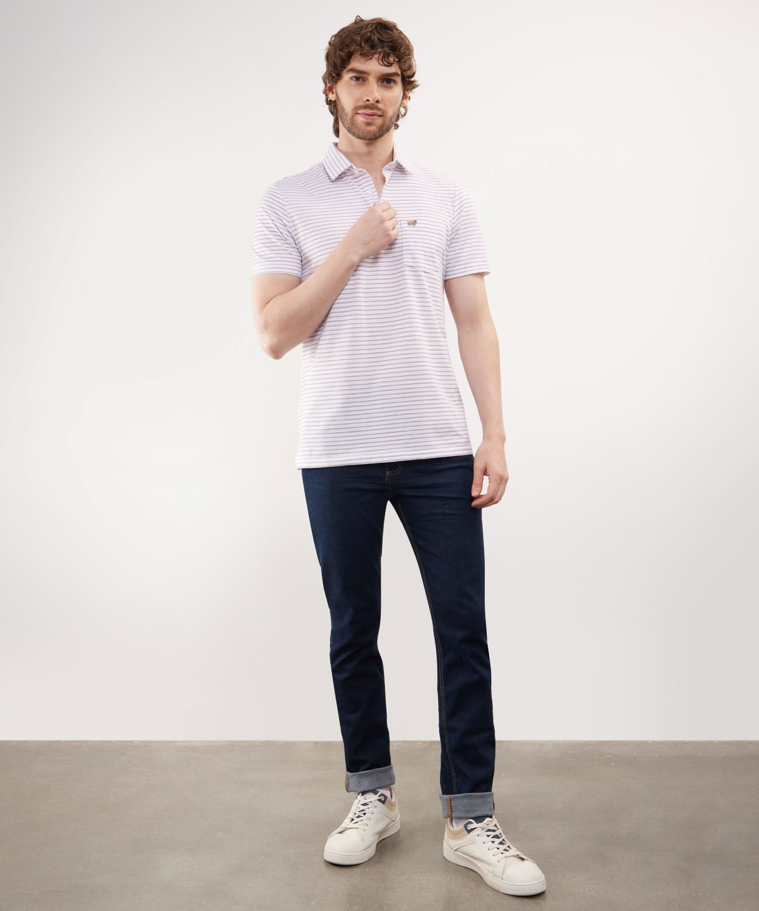 Polo Estampada Silueta Regular