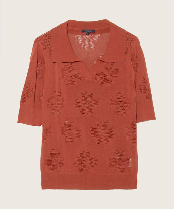 Polo Manga Corta Con Jacquard