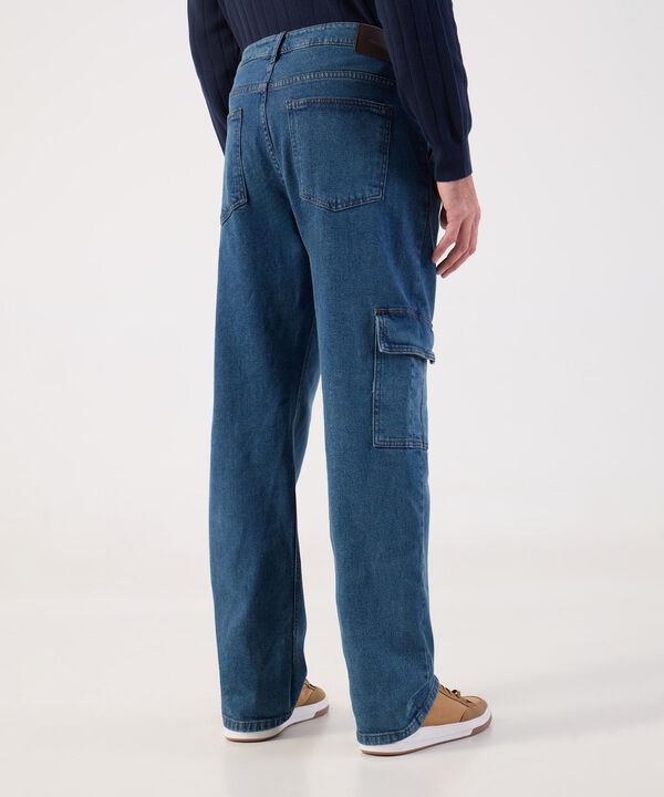 Jean Cargo de Estilo Funcional y Urbano Para Hombre