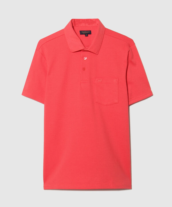Polo Unicolor Textura  Cuello Duro Con Bolsillo Y Silueta Regular Fit, Campiello Linea Moda