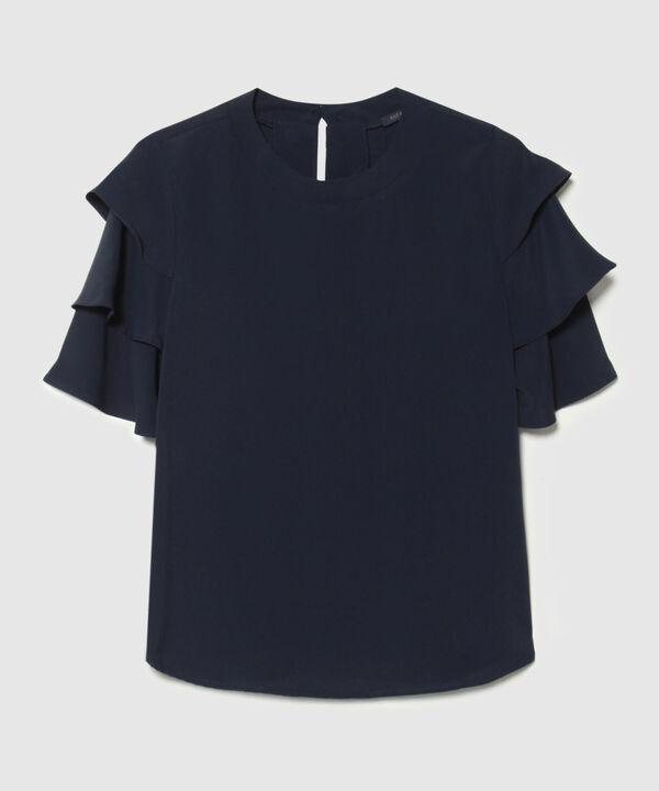 Blusa Manga Corta Unicolor