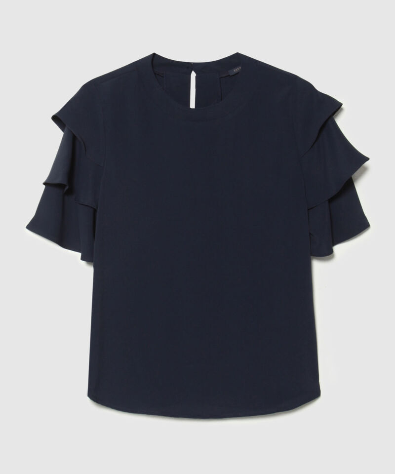 Blusa Manga Corta Unicolor