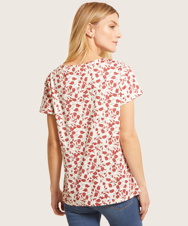 Camiseta Manga Corta Cuello Redondo Estampada