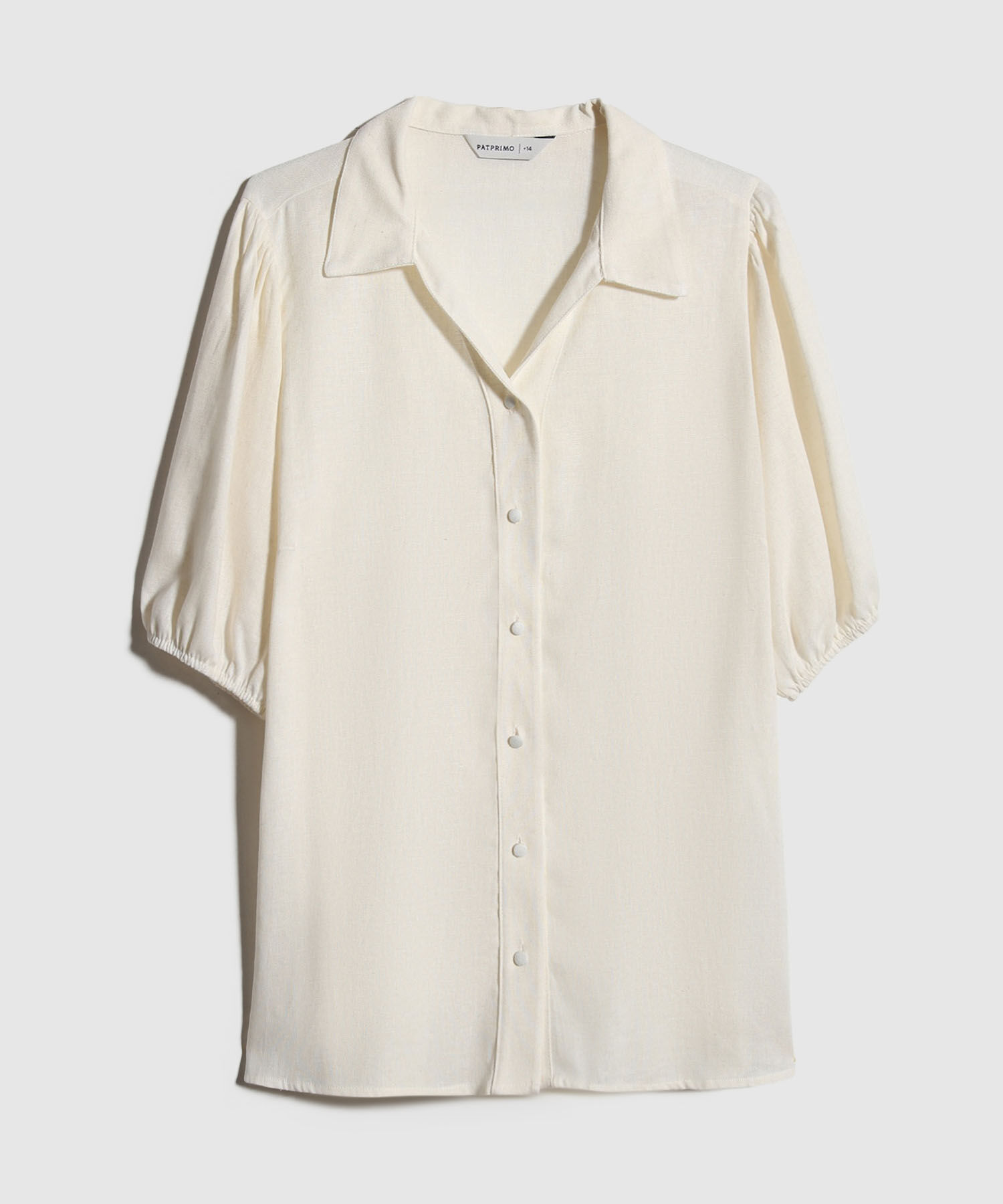 Camisa Unicolor Con Manga Bombacha