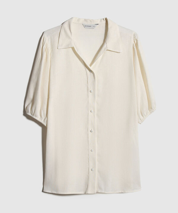 Camisa Unicolor Con Manga Bombacha