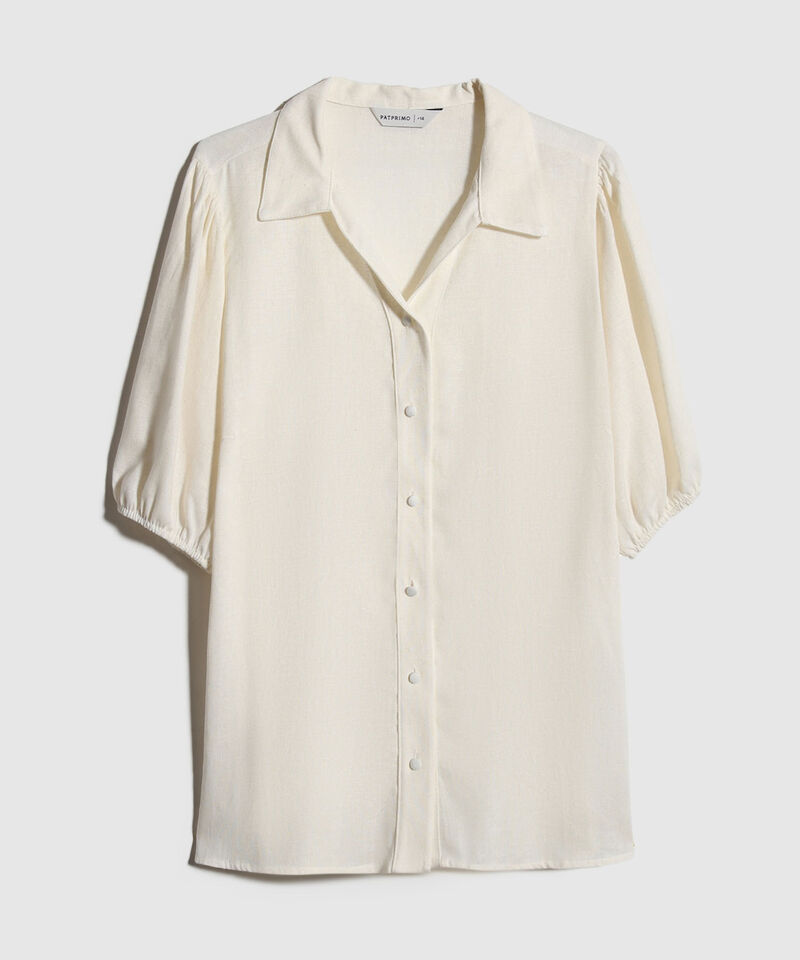 Camisa Unicolor Con Manga Bombacha