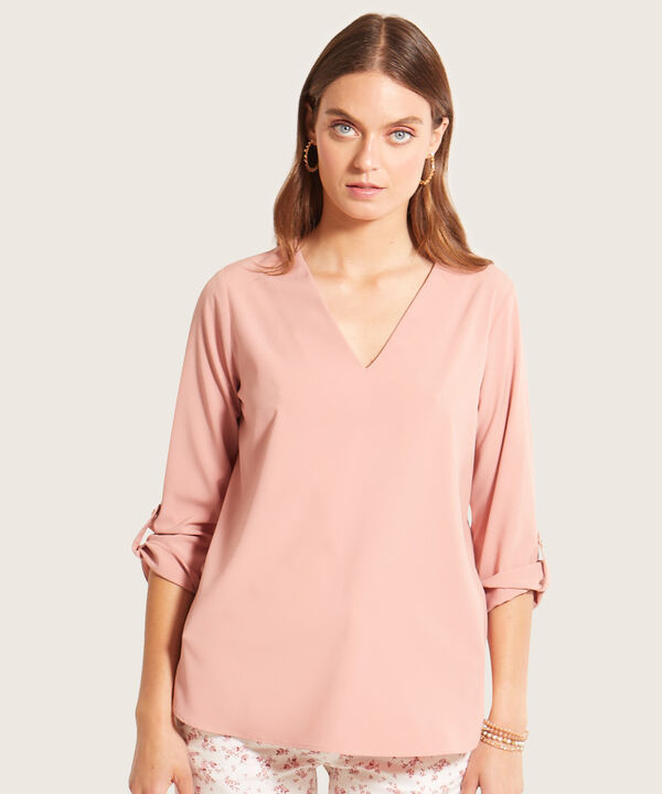 Blusa Unicolor Manga 3/4