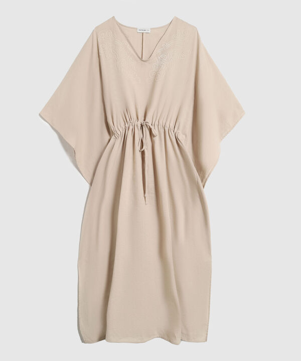 Vestido Kaftan con Bordado y Jareta Para Mujer Curvy image number null