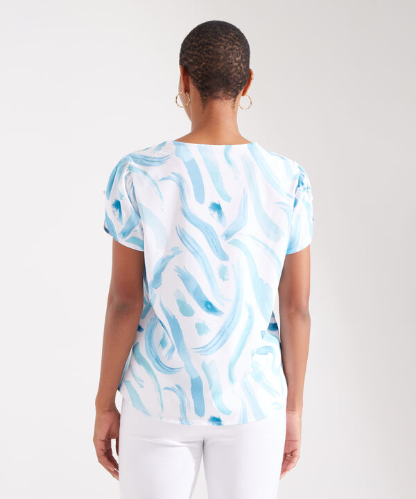 Blusa Estampada con Escote en V image number null