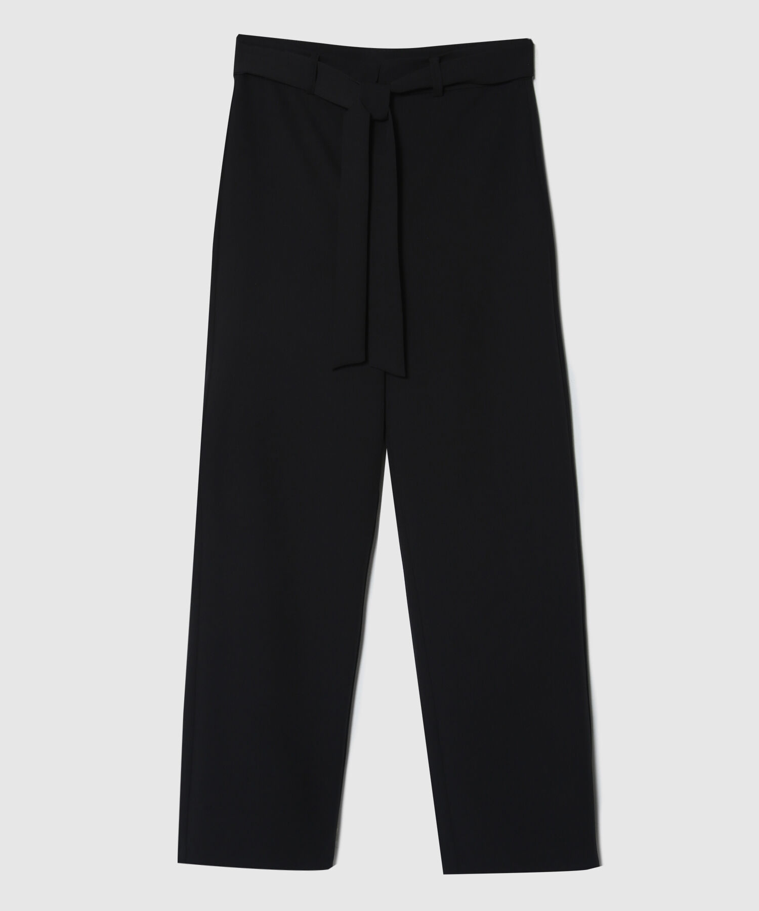 Pantalon Unicolor Con Cinturón