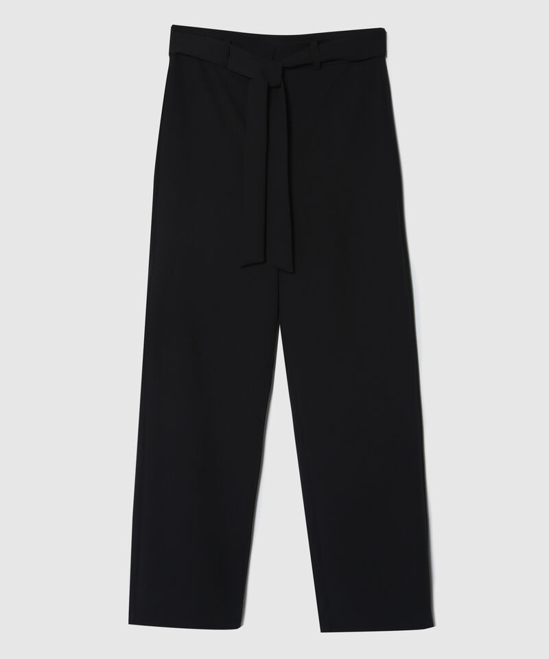 Pantalon Unicolor Con Cinturón