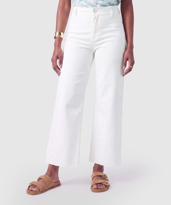 Jeans Culotte De Tiro Alto Mujer image number null