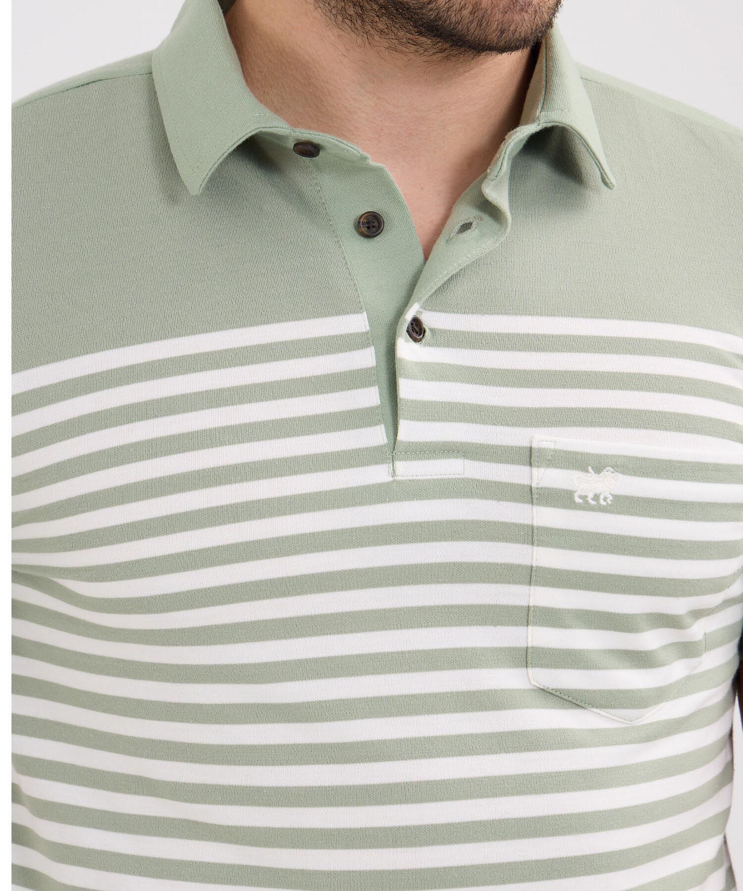 Polo Preteñida, Cuello Duro Con Bolsillo