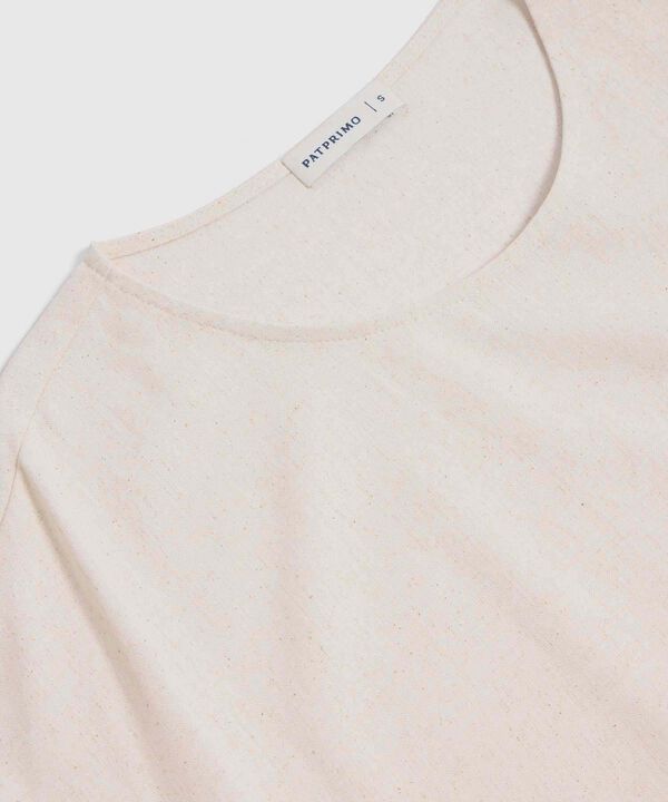 Blusa de Manga Corta Minimalista para Mujer image number null