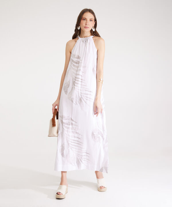 Vestido Estampado Halter Largo Maxi