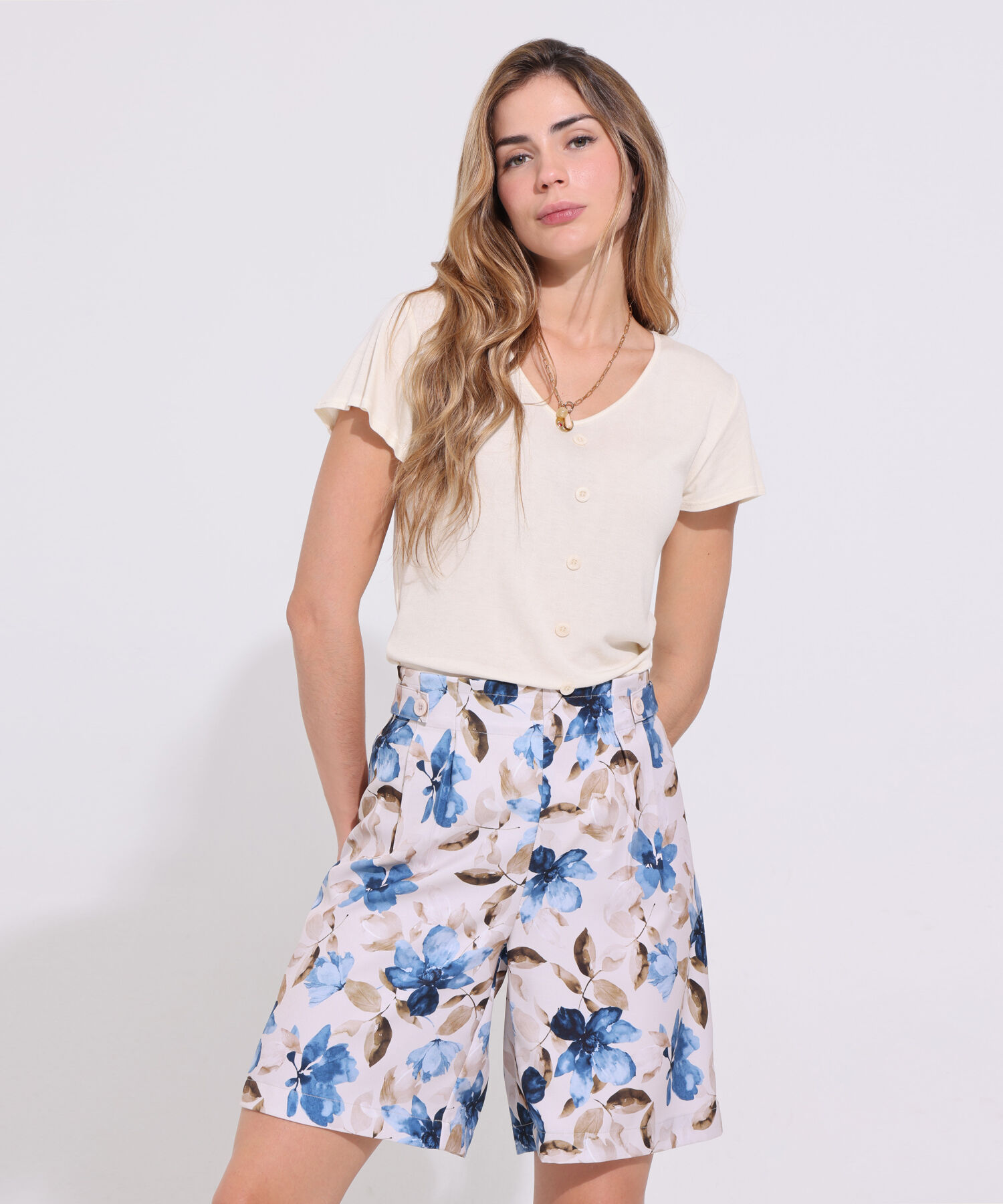 Bermudas estampadas mujer outlet