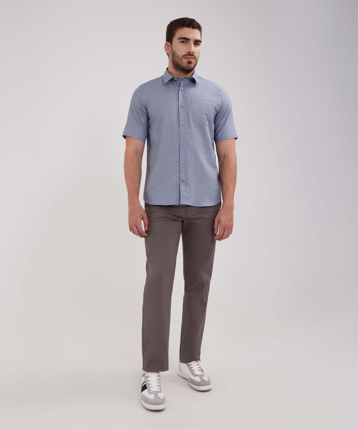 Camisa Manga Corta Tela Binada
