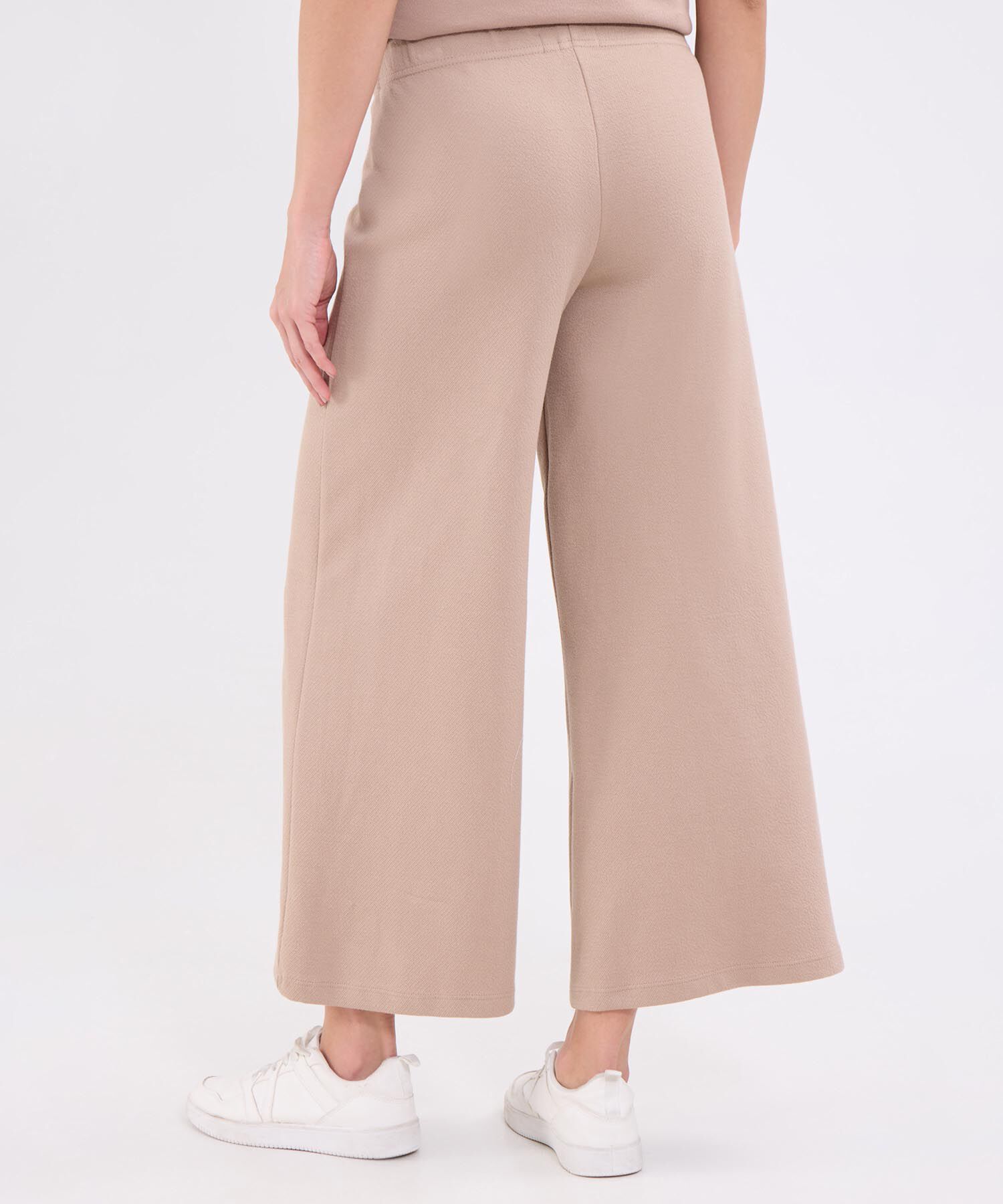 Pantalon culotte unicolor para mujer