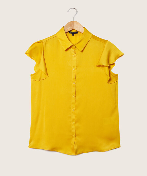 Camisa Unicolor Manga Corta Volada