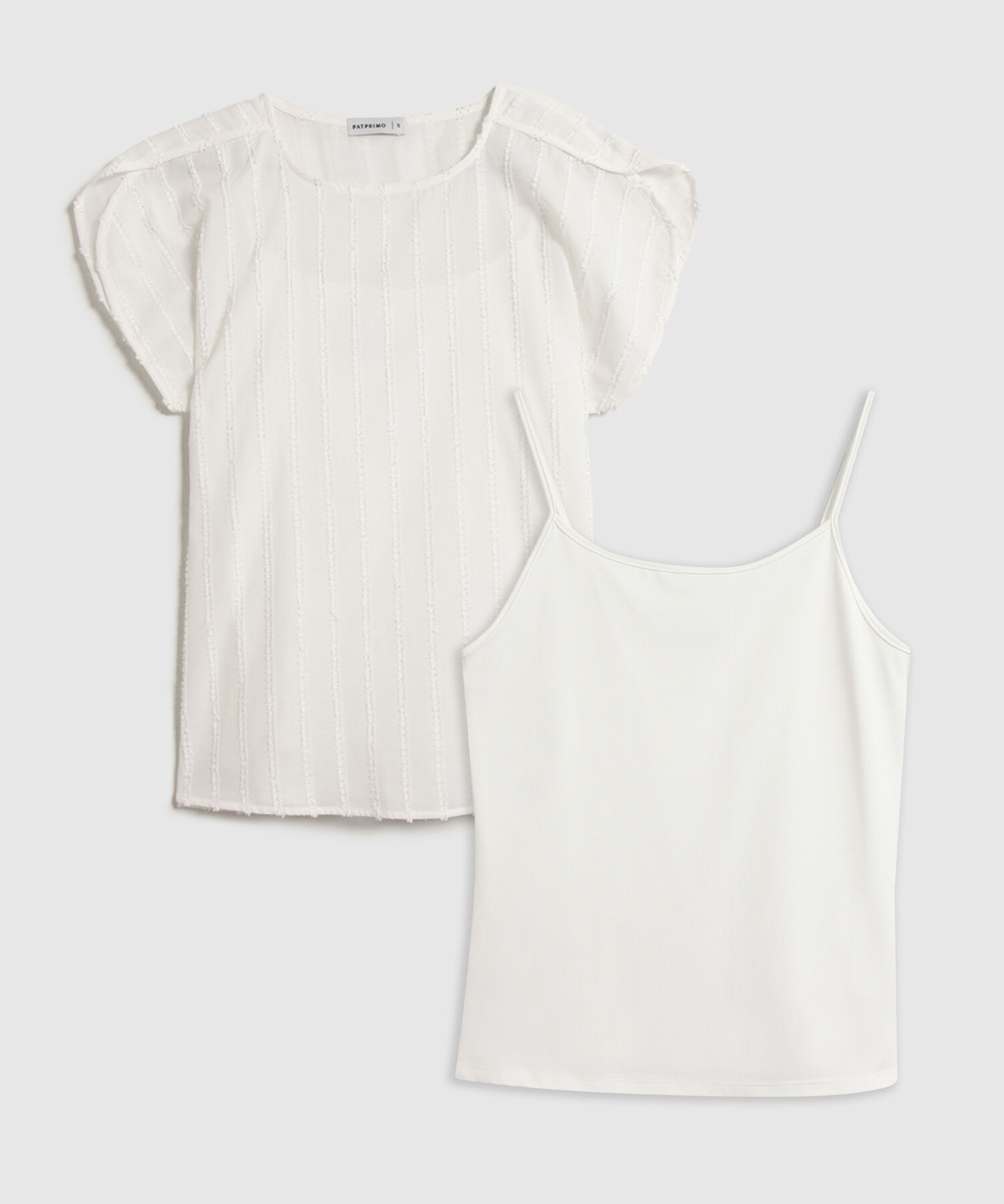 Blusa Unicolor Con Top Interno 