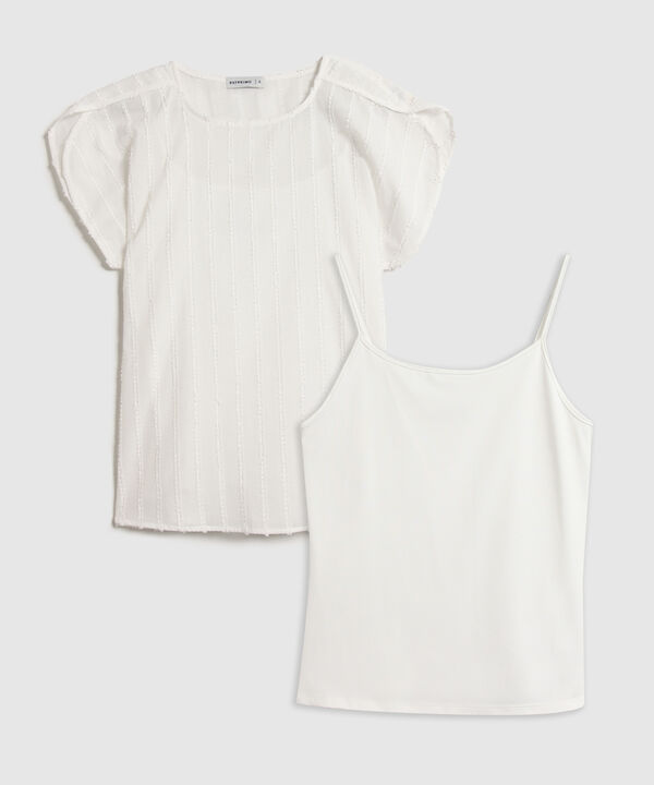 Blusa Unicolor Con Top Interno  image number null