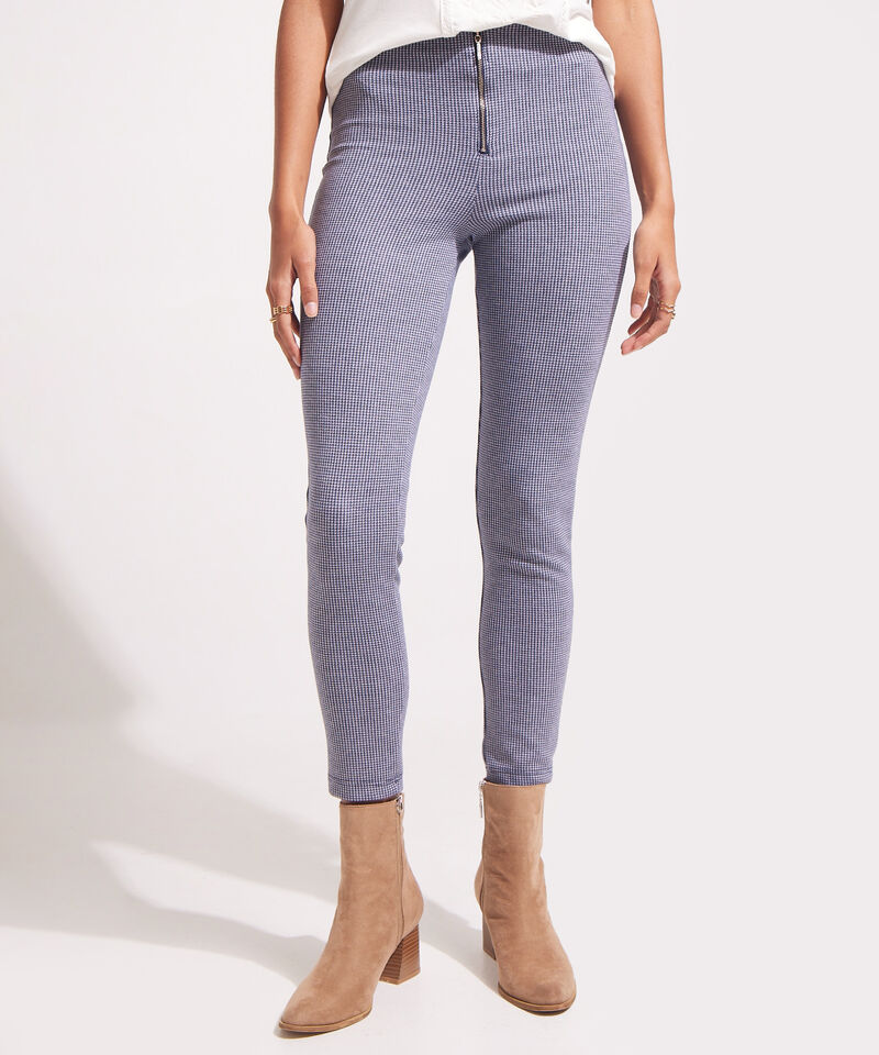 Leggings Preteñido Tiro Alto Con Cremallera En Frente