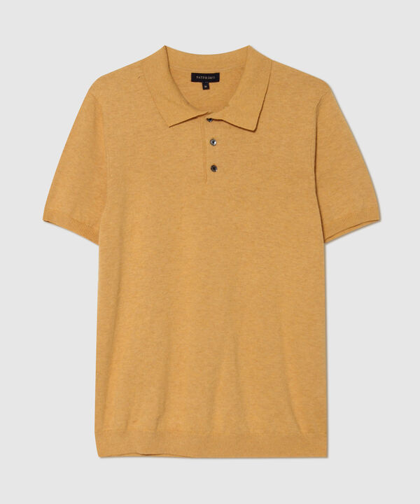 Polo Unicolor Cuello Y Puños En Rib