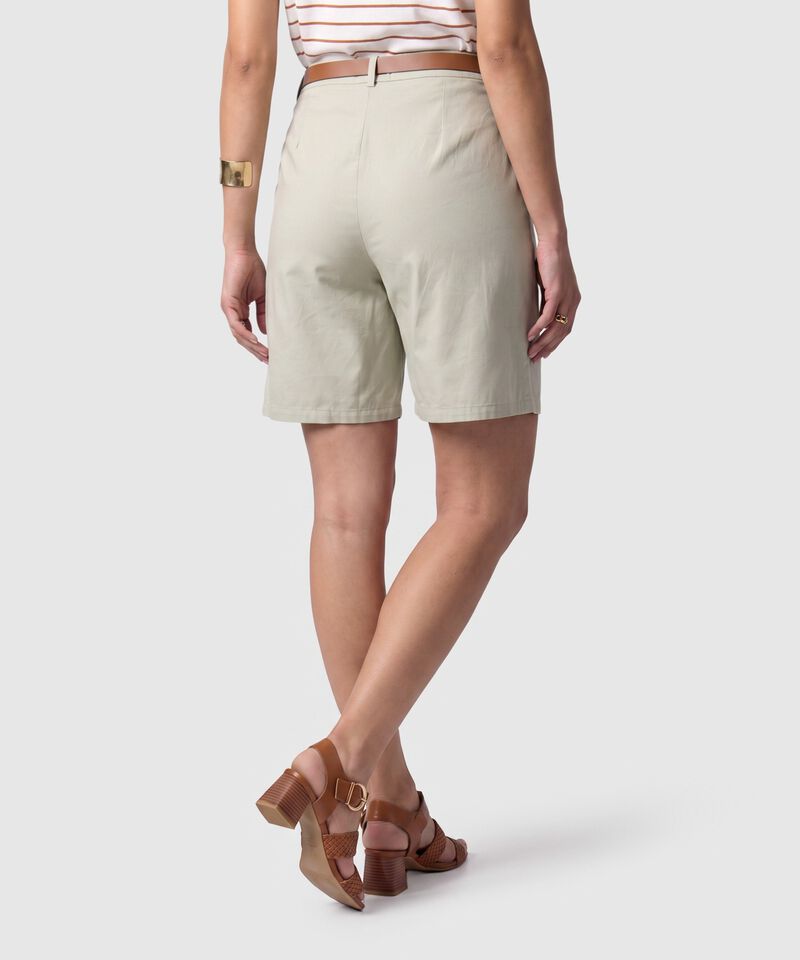 Bermuda Larga Unicolor Para Mujer