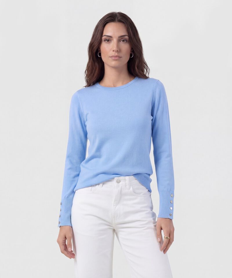 Saco De Punto Con Detalle De Botones En Pu&ntilde;o Mujer