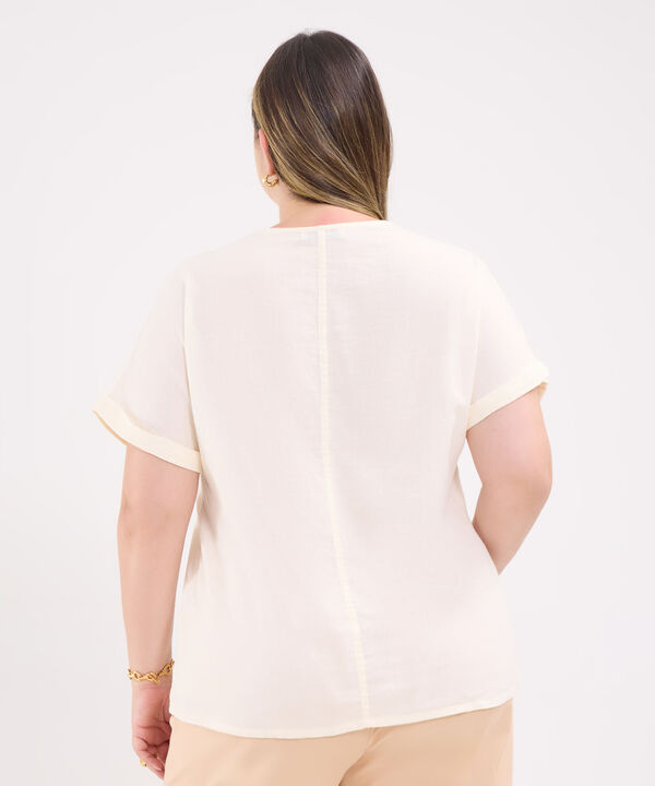 Blusa en Efecto Lino