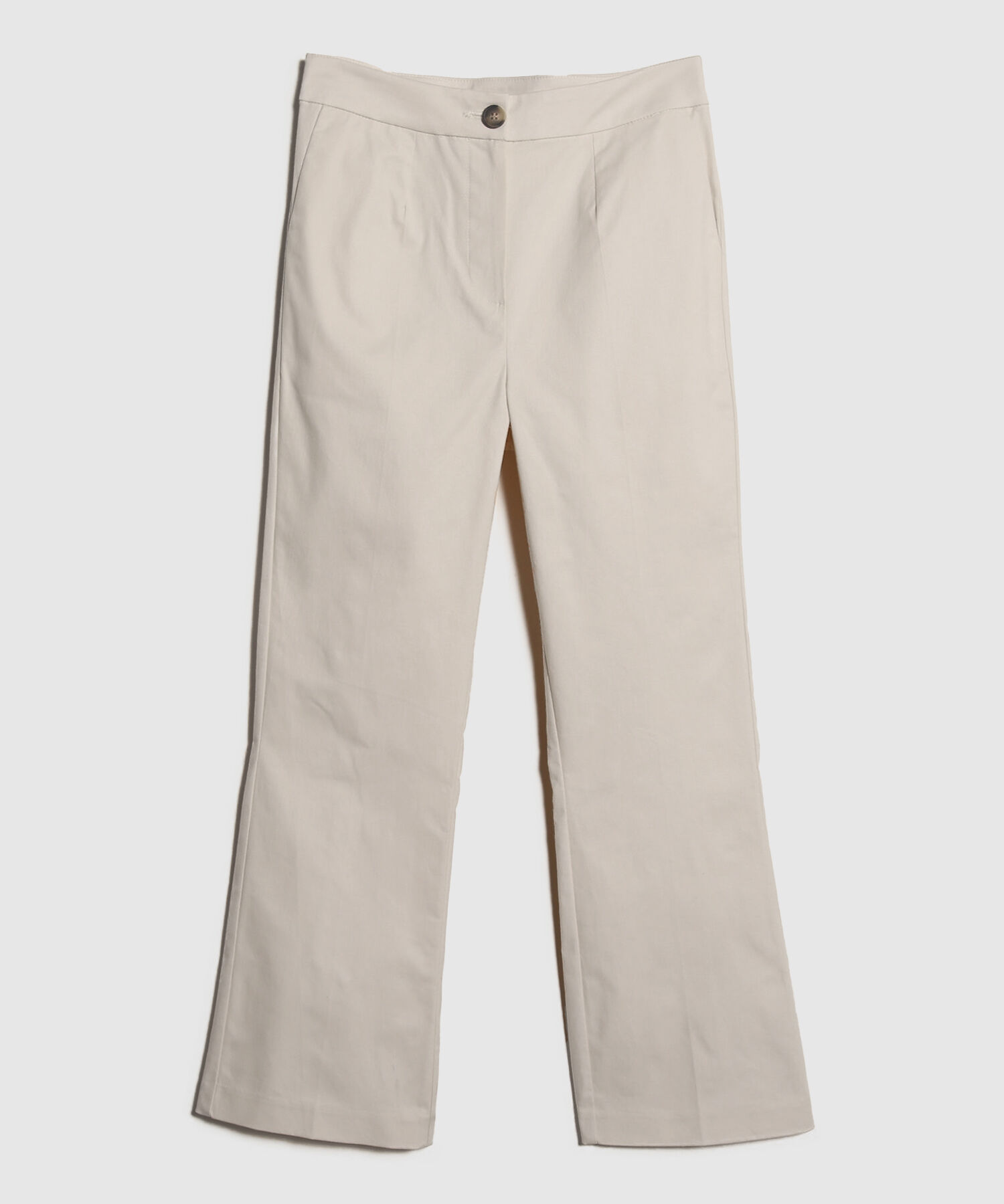 Pantalon Chino Unicolor Al Tobillo