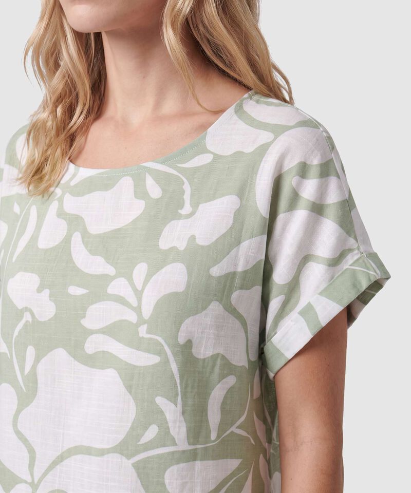 Blusa Manga Corta Dobladillo Para Mujer