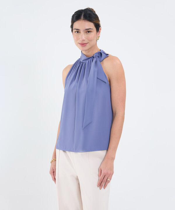 Blusa Manga Sisa Con Detalle En Cuello image number null