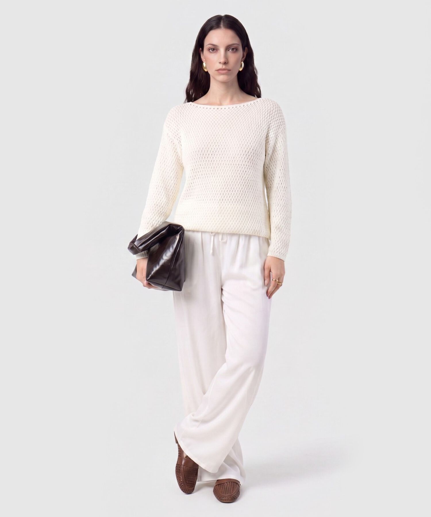 Saco de Punto Calado para Mujer