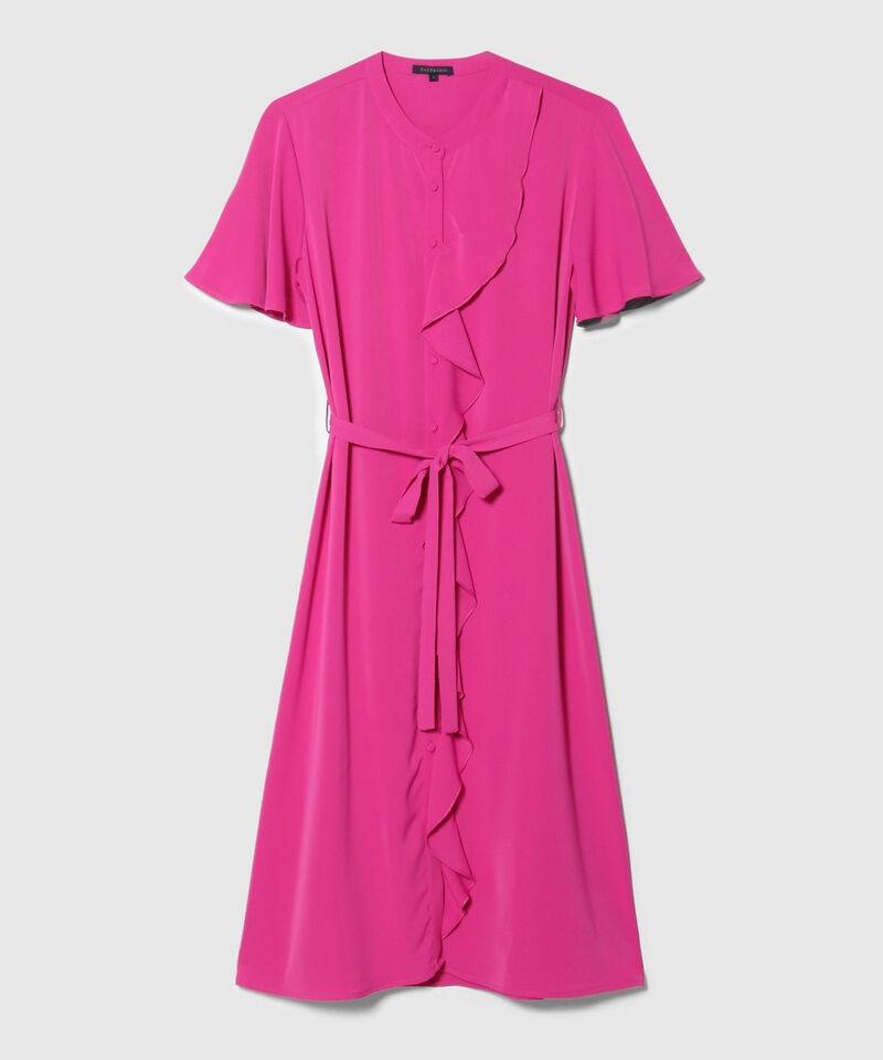 Vestido Largo Con Cuello Mao