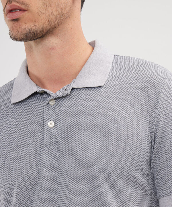 Polo Estampada Cuello Tejido Regular Fit image number null