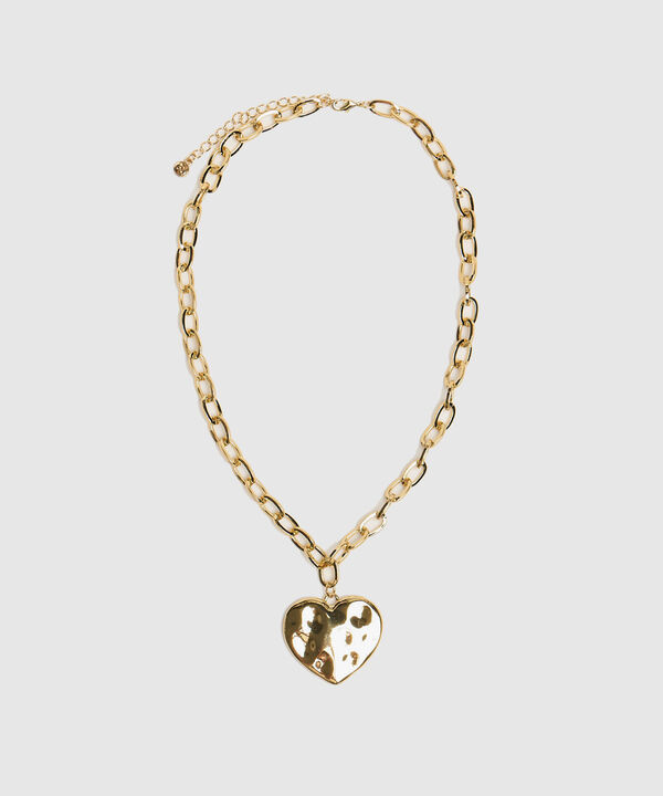 Collar Mujer Eslabones Con Dije Coraz&oacute;n image number null