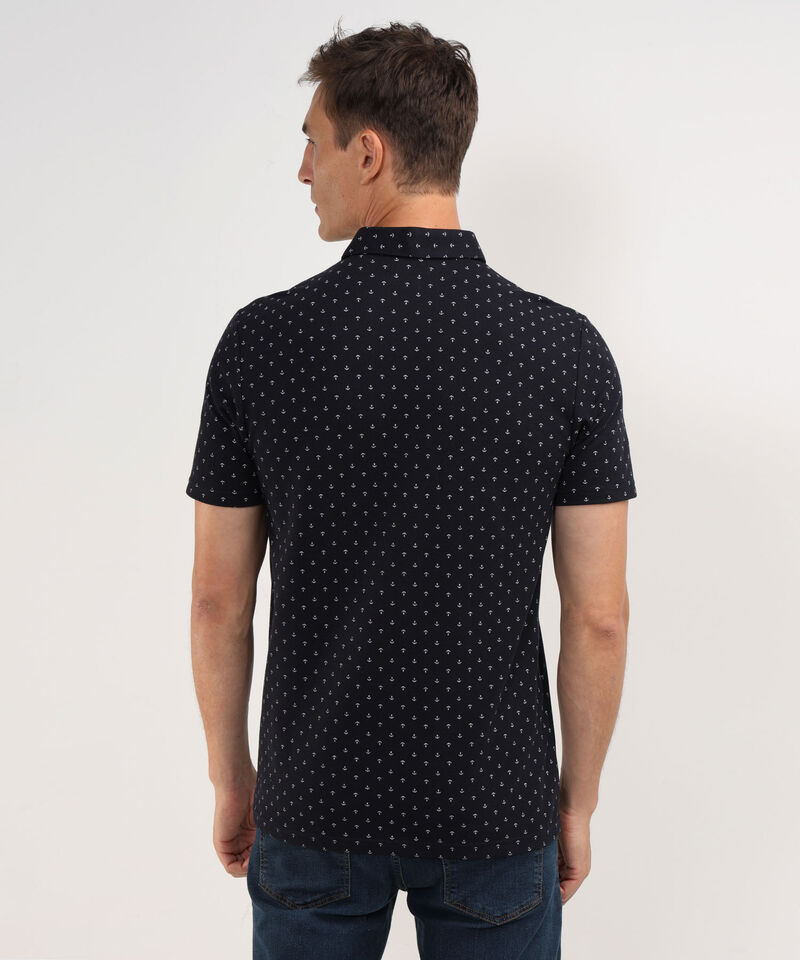Polo Cuello Maquina Estampada