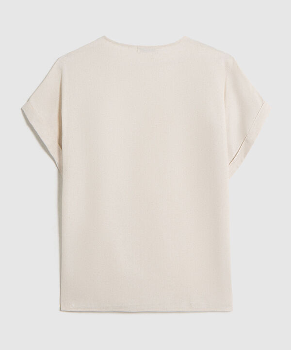 Blusa de Manga Corta Minimalista para Mujer image number null