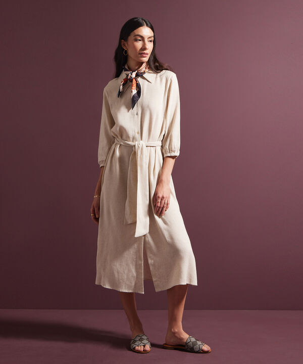 Vestido Camisero Manga 3/4