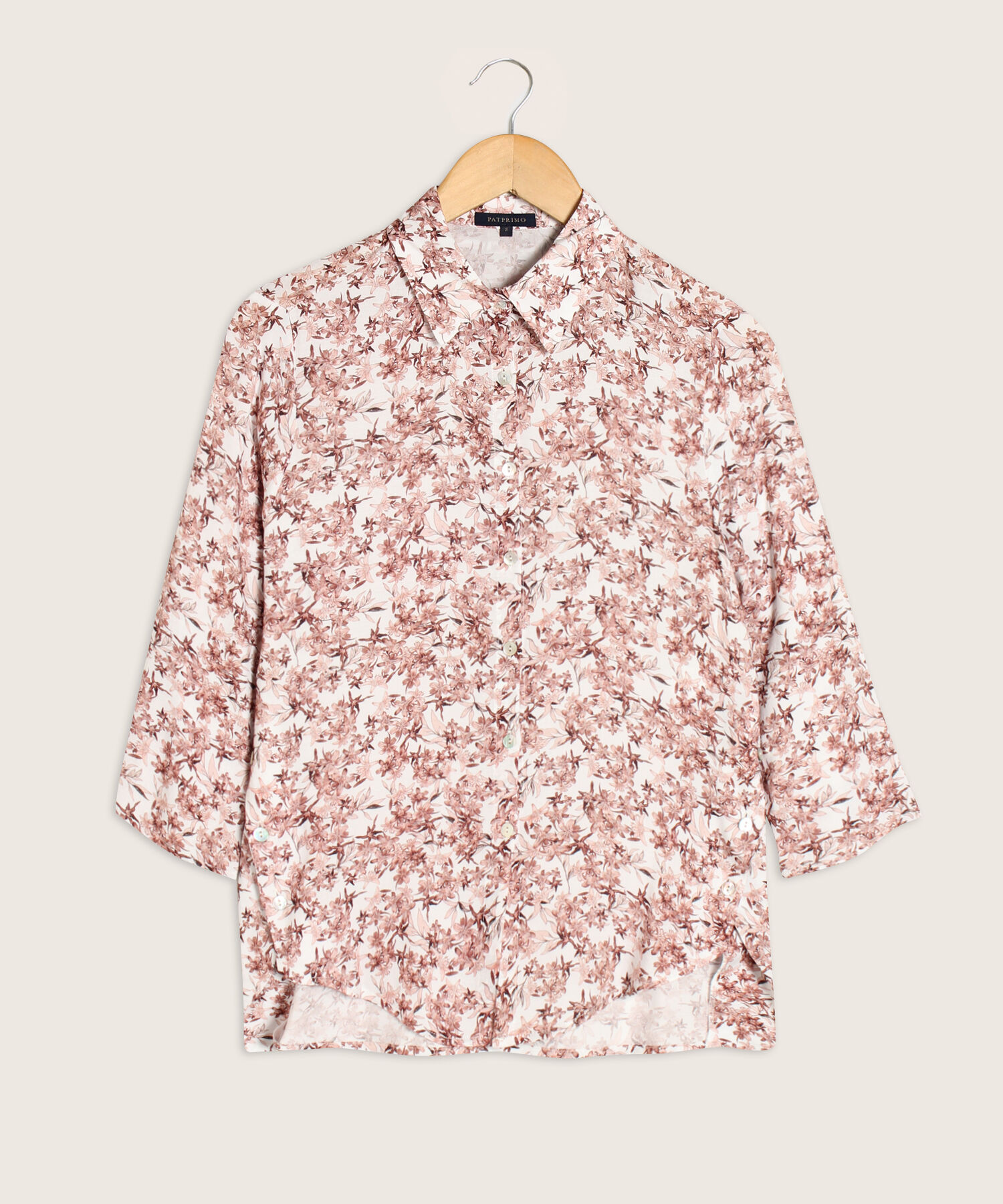 Camisa Estampada Manga Tres Cuarto