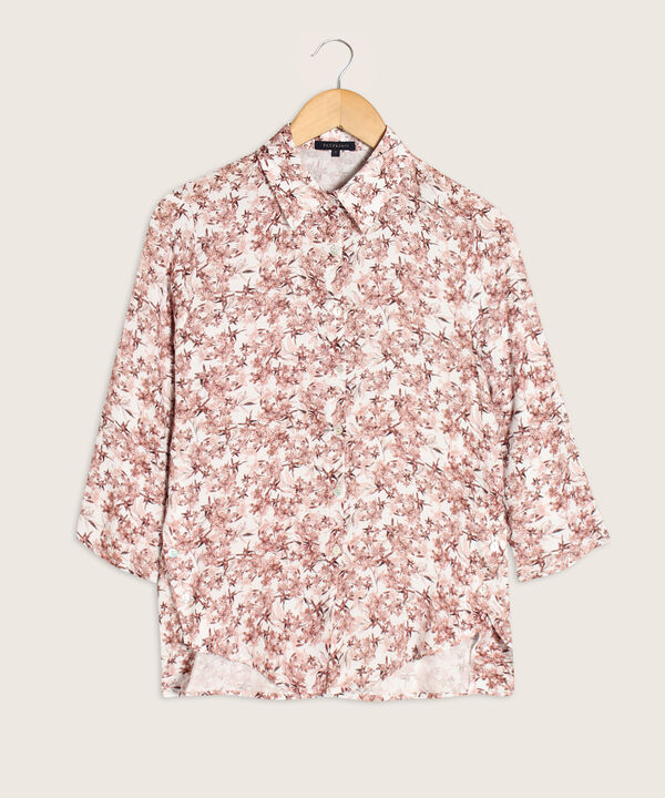 Camisa Estampada Manga Tres Cuarto