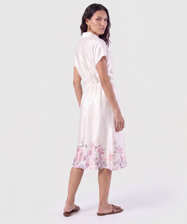 Vestido Camisero Con Cintura El&aacute;stica Mujer