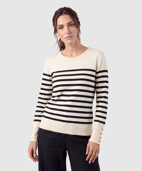 Saco Tejido Botones Pu&ntilde;o Para Mujer image number null