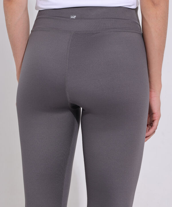 Leggings Básico Largo Skinny Long Tiro Alto Con Cortes Anatómicos Unicolor, Sport Líneas