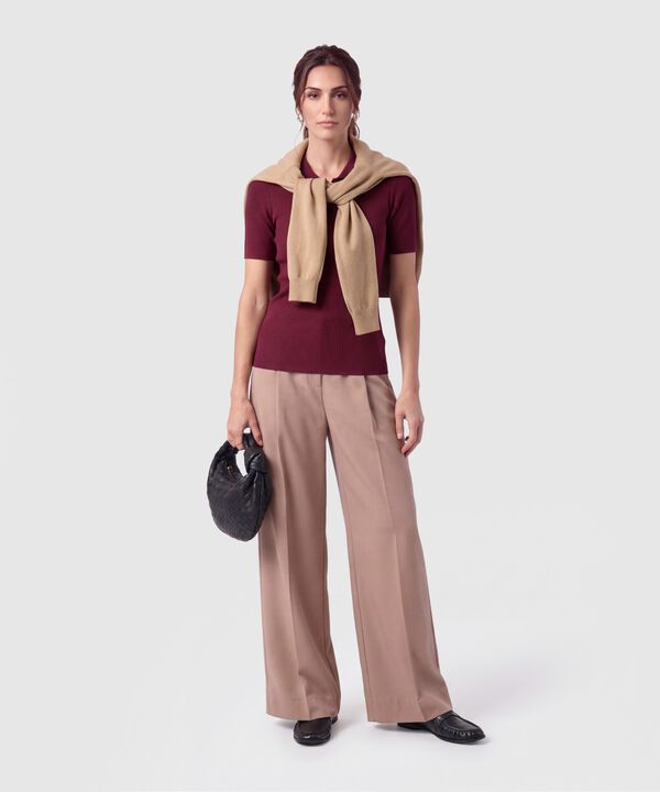 Polo Acanalada Para Mujer