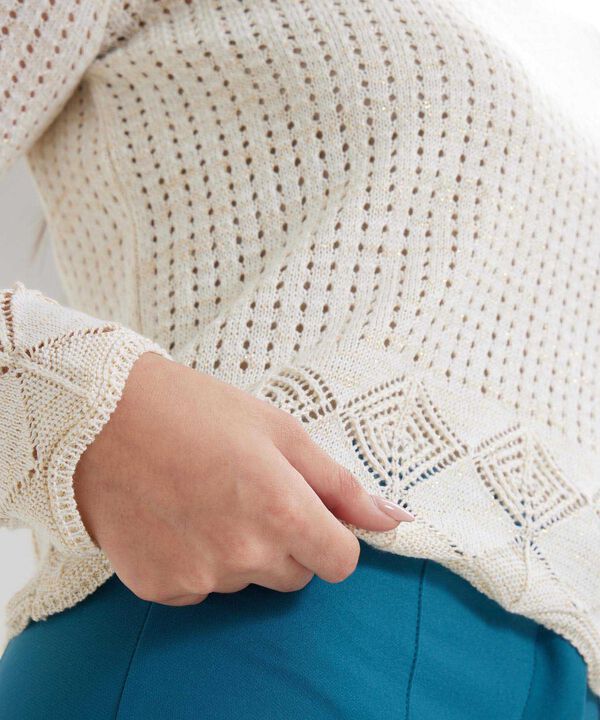 Saco Manga Larga Con Lurex