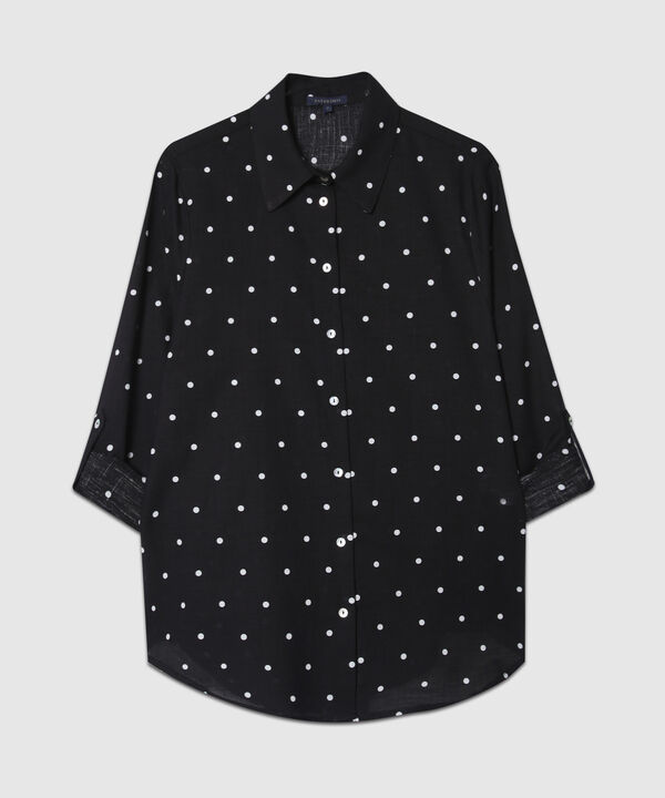 Camisa Estampada Con Charreteras