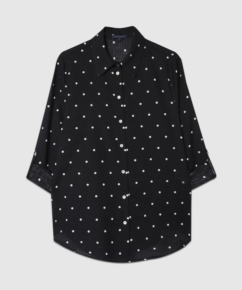 Camisa Estampada Con Charreteras